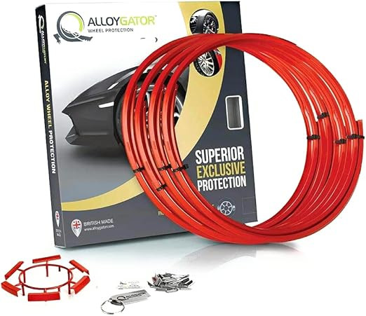 AlloyGator Original Wheel Protectors (Set of 4, Red,12 x 24in)